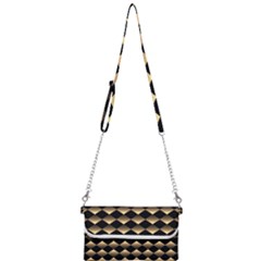 Golden Chess Board Background Mini Crossbody Handbag