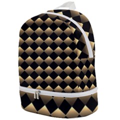 Golden Chess Board Background Zip Bottom Backpack