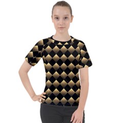 Golden Chess Board Background Women s Sport Raglan Tee