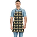 Golden Chess Board Background Kitchen Apron View1