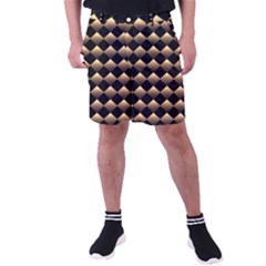 Golden Chess Board Background Men s Pocket Shorts