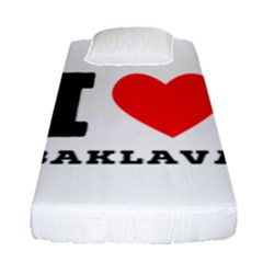 I Love Baklava Fitted Sheet (single Size) by ilovewhateva