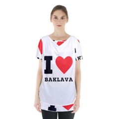 I Love Baklava Skirt Hem Sports Top by ilovewhateva