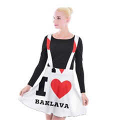 I Love Baklava Suspender Skater Skirt by ilovewhateva