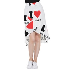 I Love Baklava Frill Hi Low Chiffon Skirt by ilovewhateva