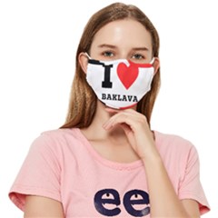 I Love Baklava Fitted Cloth Face Mask (adult) by ilovewhateva