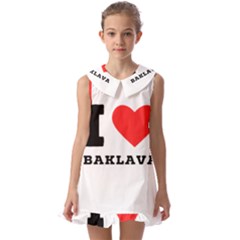 I Love Baklava Kids  Pilgrim Collar Ruffle Hem Dress by ilovewhateva