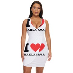 I Love Baklava Draped Bodycon Dress by ilovewhateva