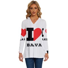 I Love Baklava Long Sleeve Drawstring Hooded Top by ilovewhateva