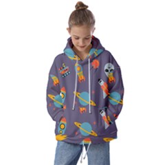 Space-seamless-pattern Kids  Oversized Hoodie