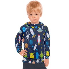 Big-set-cute-astronauts-space-planets-stars-aliens-rockets-ufo-constellations-satellite-moon-rover-v Kids  Hooded Pullover by Salman4z