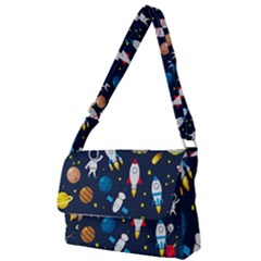 Big-set-cute-astronauts-space-planets-stars-aliens-rockets-ufo-constellations-satellite-moon-rover-v Full Print Messenger Bag (s) by Salman4z