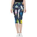 Big-set-cute-astronauts-space-planets-stars-aliens-rockets-ufo-constellations-satellite-moon-rover-v Inside Out Lightweight Velour Capri Leggings  View1