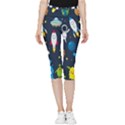 Big-set-cute-astronauts-space-planets-stars-aliens-rockets-ufo-constellations-satellite-moon-rover-v Inside Out Lightweight Velour Capri Leggings  View3