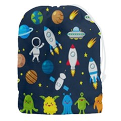 Big-set-cute-astronauts-space-planets-stars-aliens-rockets-ufo-constellations-satellite-moon-rover-v Drawstring Pouch (3xl) by Salman4z