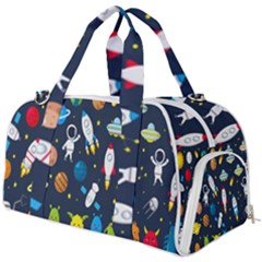 Big-set-cute-astronauts-space-planets-stars-aliens-rockets-ufo-constellations-satellite-moon-rover-v Burner Gym Duffel Bag by Salman4z