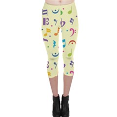 Seamless-pattern-musical-note-doodle-symbol Capri Leggings  by Salman4z