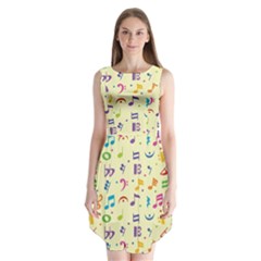 Seamless-pattern-musical-note-doodle-symbol Sleeveless Chiffon Dress   by Salman4z