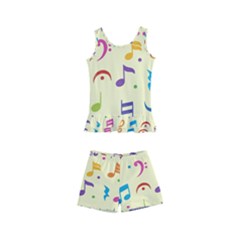 Seamless-pattern-musical-note-doodle-symbol Kids  Boyleg Swimsuit by Salman4z