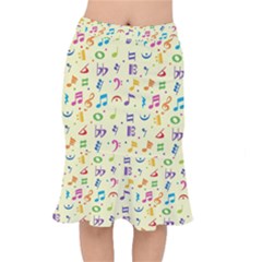 Seamless-pattern-musical-note-doodle-symbol Short Mermaid Skirt by Salman4z