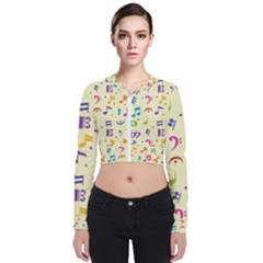 Seamless-pattern-musical-note-doodle-symbol Long Sleeve Zip Up Bomber Jacket by Salman4z