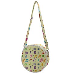 Seamless-pattern-musical-note-doodle-symbol Crossbody Circle Bag by Salman4z