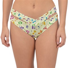 Seamless-pattern-musical-note-doodle-symbol Double Strap Halter Bikini Bottoms by Salman4z