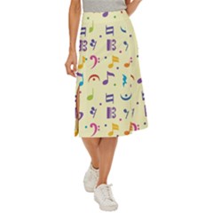 Seamless-pattern-musical-note-doodle-symbol Midi Panel Skirt by Salman4z