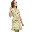 Seamless-pattern-musical-note-doodle-symbol Kids  Puff Sleeved Dress View2