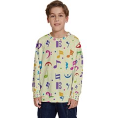 Seamless-pattern-musical-note-doodle-symbol Kids  Long Sleeve Jersey by Salman4z