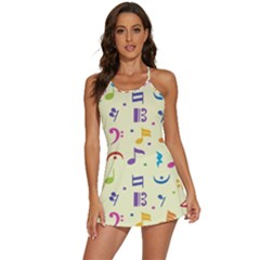 Seamless-pattern-musical-note-doodle-symbol 2-in-1 Flare Activity Dress by Salman4z