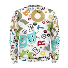 Seamless-pattern-vector-with-funny-robots-cartoon Men s Sweatshirt by Salman4z