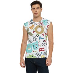 Seamless-pattern-vector-with-funny-robots-cartoon Men s Raglan Cap Sleeve Tee by Salman4z