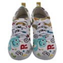 Seamless-pattern-vector-with-funny-robots-cartoon Women Athletic Shoes View1