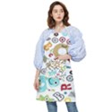 Seamless-pattern-vector-with-funny-robots-cartoon Pocket Apron View1