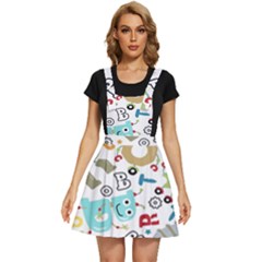 Seamless-pattern-vector-with-funny-robots-cartoon Apron Dress by Salman4z