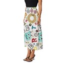 Seamless-pattern-vector-with-funny-robots-cartoon Classic Midi Chiffon Skirt View2