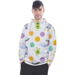 Seamless-pattern-cartoon-space-planets-isolated-white-background Men s Pullover Hoodie by Salman4z