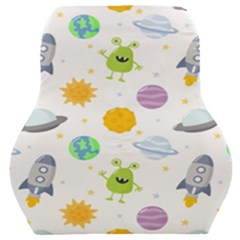 Seamless-pattern-cartoon-space-planets-isolated-white-background Car Seat Back Cushion  by Salman4z