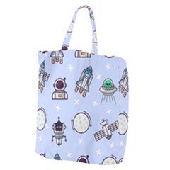 Seamless-pattern-with-space-theme Giant Grocery Tote by Salman4z