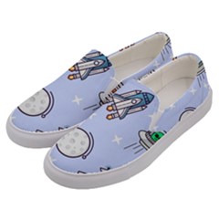 Seamless-pattern-with-space-theme Men s Canvas Slip Ons by Salman4z