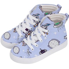 Seamless-pattern-with-space-theme Kids  Hi-top Skate Sneakers by Salman4z