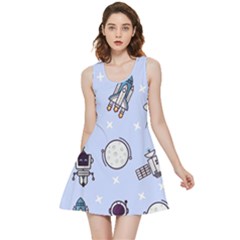 Seamless-pattern-with-space-theme Inside Out Reversible Sleeveless Dress by Salman4z