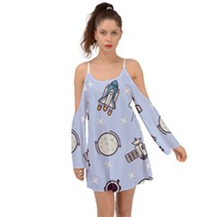 Seamless-pattern-with-space-theme Boho Dress by Salman4z