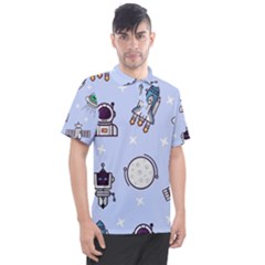 Seamless-pattern-with-space-theme Men s Polo Tee by Salman4z