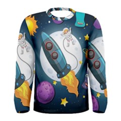 Spaceship-astronaut-space Men s Long Sleeve Tee by Salman4z