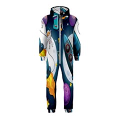 Spaceship-astronaut-space Hooded Jumpsuit (kids) by Salman4z