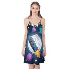 Spaceship-astronaut-space Camis Nightgown  by Salman4z