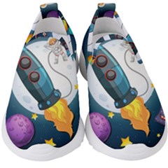 Spaceship-astronaut-space Kids  Slip On Sneakers by Salman4z