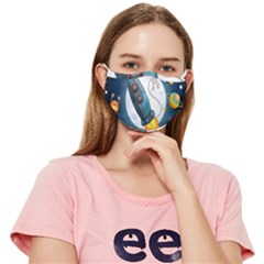 Spaceship-astronaut-space Fitted Cloth Face Mask (adult) by Salman4z